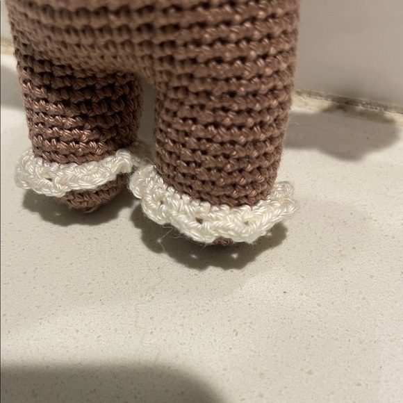 Handcrafted Gingerbread Doll Holiday Christmas Decor Amigurui Crochet - Picture 10 of 10